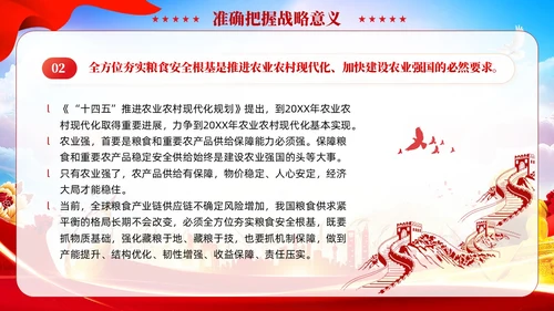红色党建全方位夯实粮食安全根基党课ppt课件