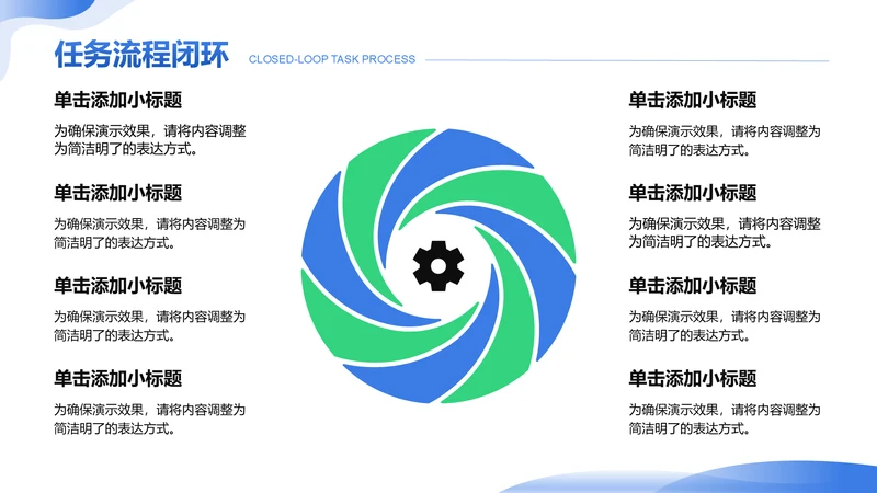 创意风任务流程闭环PPT循环