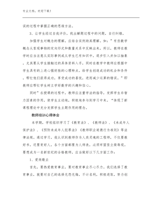 2023教师培训心得体会范文6篇.docx
