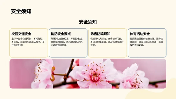 欢迎新同学入学须知PPT模板