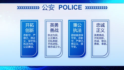 蓝色大气公安科技信息化建设年年终总结动态PPT