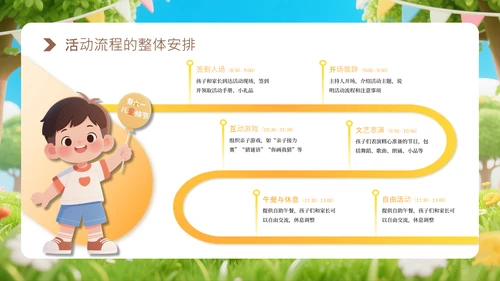 黄色六一儿童节活动策划通用PPT模板