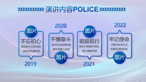 蓝色大气公安部治安管理局动态PPT