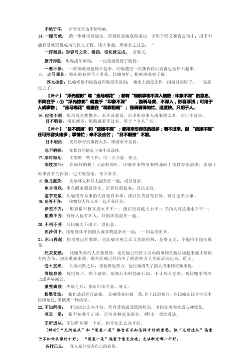 高考常见近义成语辨析.docx