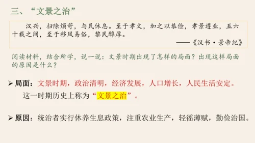 第11课 西汉建立和“文景之治” 课件 统编版（2024）七年级历史上册
