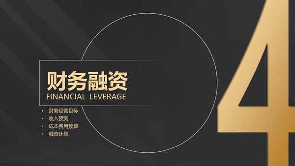 黑金质感项目战略商业计划书通用PPT模板