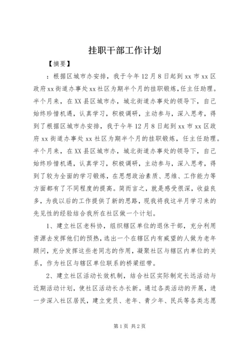 挂职干部工作计划.docx