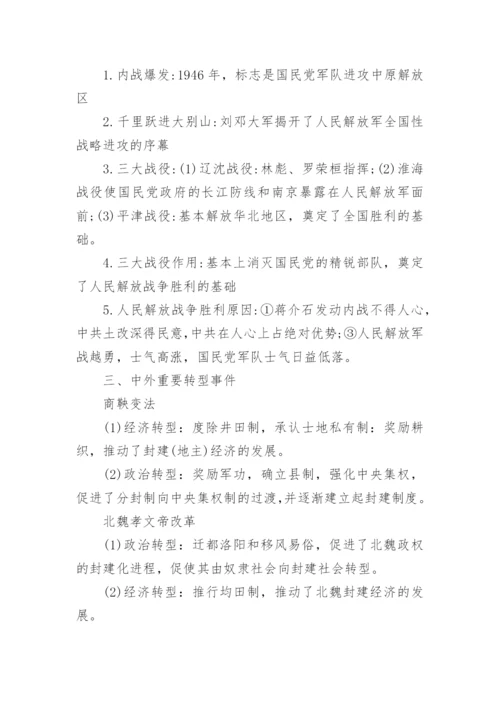 最新中考历史知识点总结归纳(完整版).docx