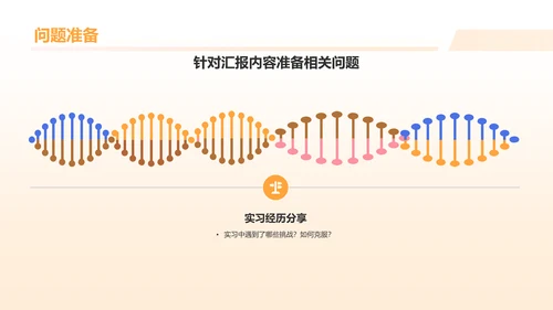 橙色插画风实习汇报PPT模板