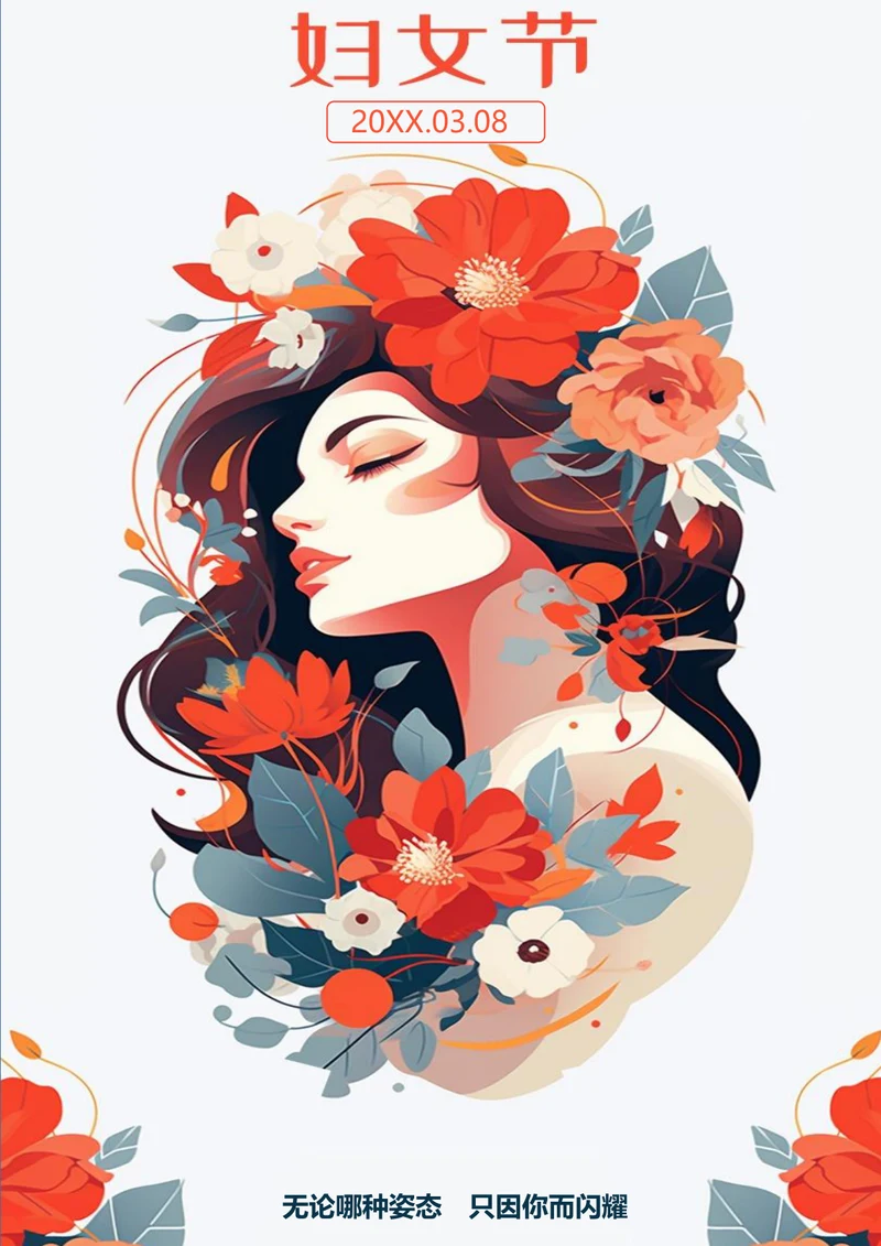 只因你而闪耀女神节海报