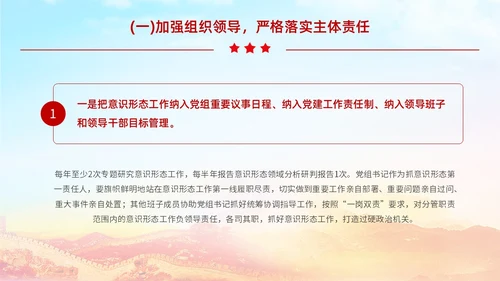 红色展板大气意识形态专题党课ppt