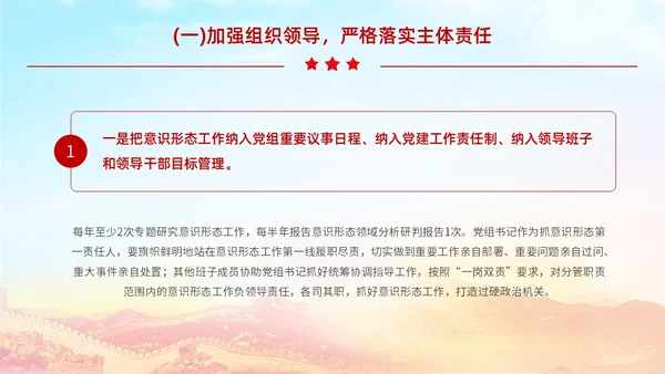 红色展板大气意识形态专题党课ppt