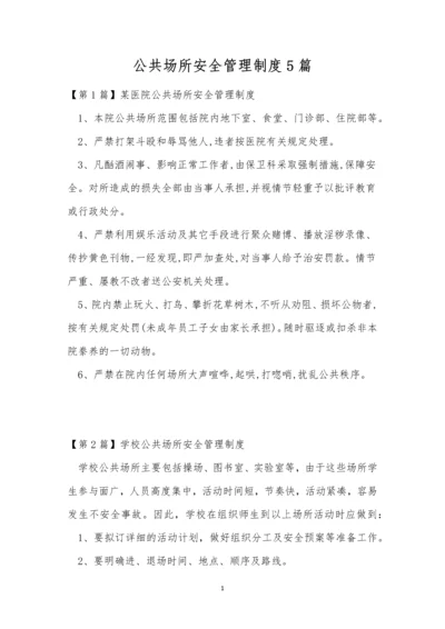 公共场所安全管理制度5篇.docx