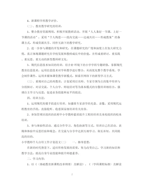 精编之小学教师个人自培工作计划范文.docx