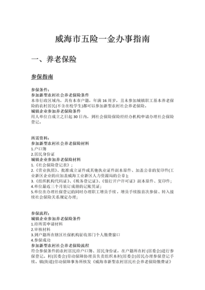 威海市五险一金办事指南.docx