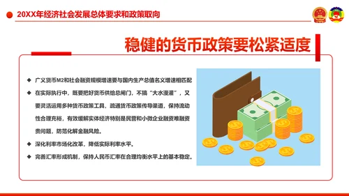 党政大气解读全国两会政府工作报告PPT模板