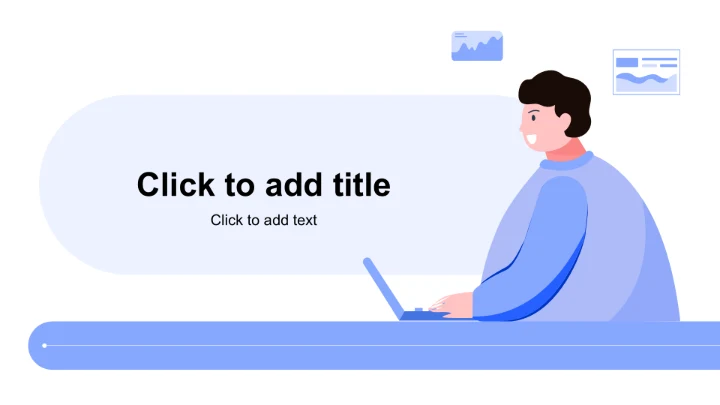 蓝色简约风办公PPT主题