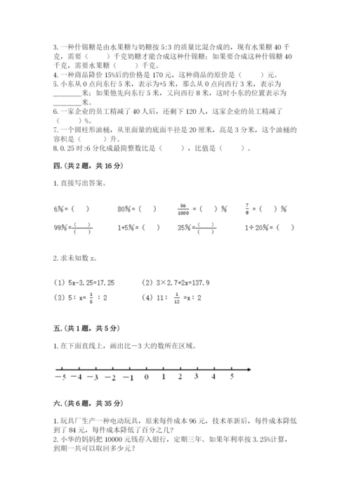 小学毕业班数学检测卷带答案（能力提升）.docx