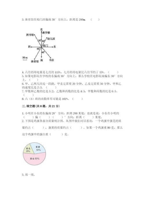 2022人教版六年级上册数学期末考试试卷附参考答案【考试直接用】.docx