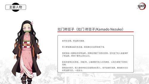 《动漫鬼灭之刃》日本动漫主题通用PPT模板