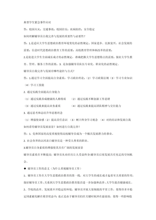 2023年整理的高校辅导员考试试题.docx