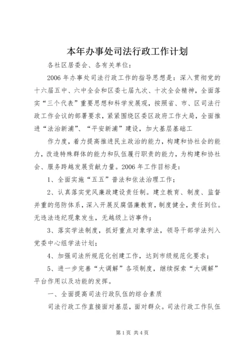 本年办事处司法行政工作计划 (4).docx