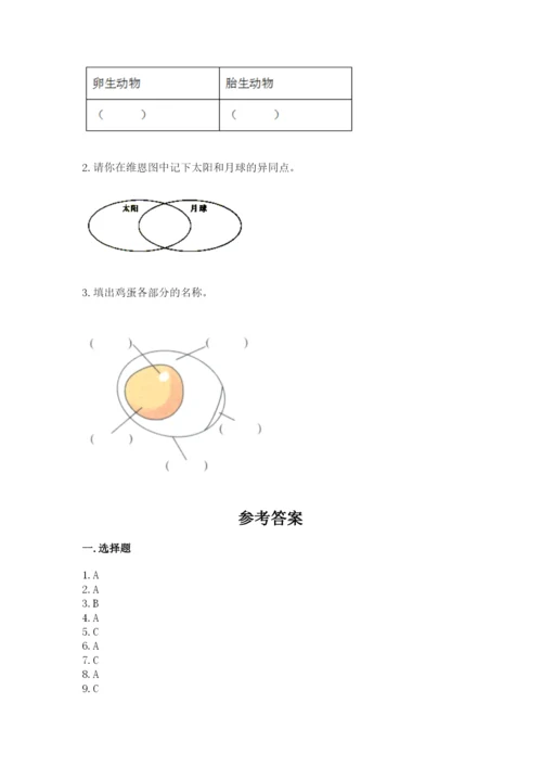 教科版科学三年级下册 期末测试卷带答案（模拟题）.docx