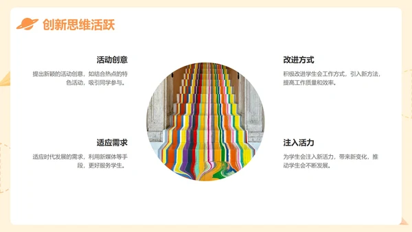 黄色卡通插画学生会竞选演讲PPT模板