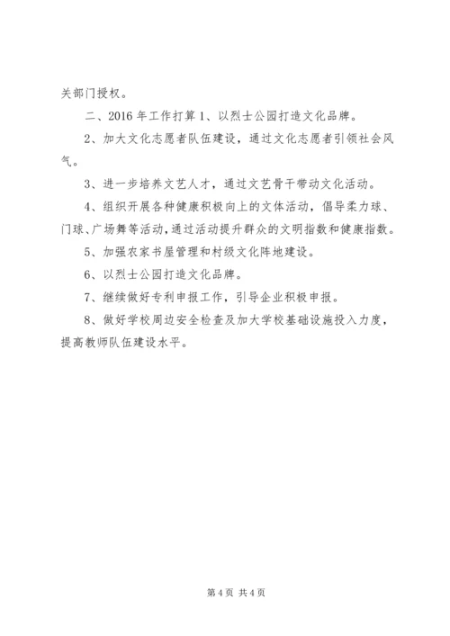 乡镇科教文卫办年度工作总结及工作打算.docx