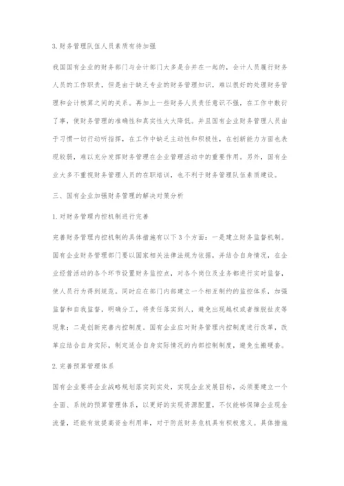 国有企业财务管理存在的主要问题及解决对策.docx