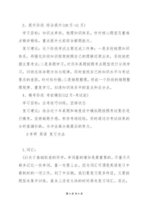 考研的复习方法.docx