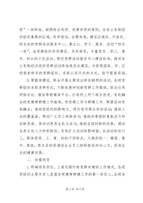 关于党建带群建、群建促党建工作的实施意见.docx