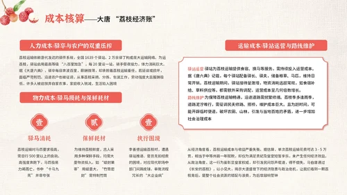 红色中国风《长安的荔枝》读书分享PPT模板