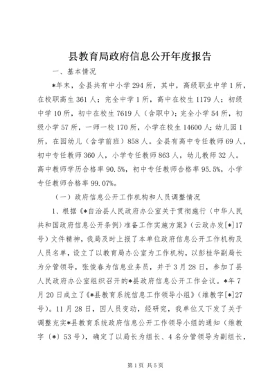 县教育局政府信息公开年度报告.docx