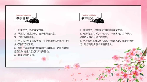 桃花源记教育课件PPT模板