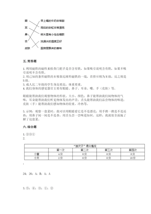 教科版二年级下册科学期末测试卷及参考答案（基础题）.docx