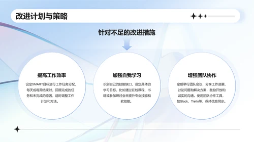 蓝色新拟态行业通用的个人述职报告PPT模板