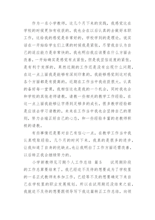 小学新教师见习期个人工作总结.docx