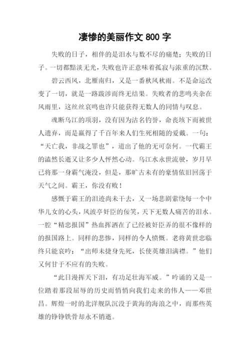 凄惨的美丽作文800字.docx