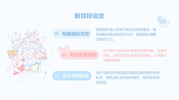 兔崽子蓝色卡通风工作总结