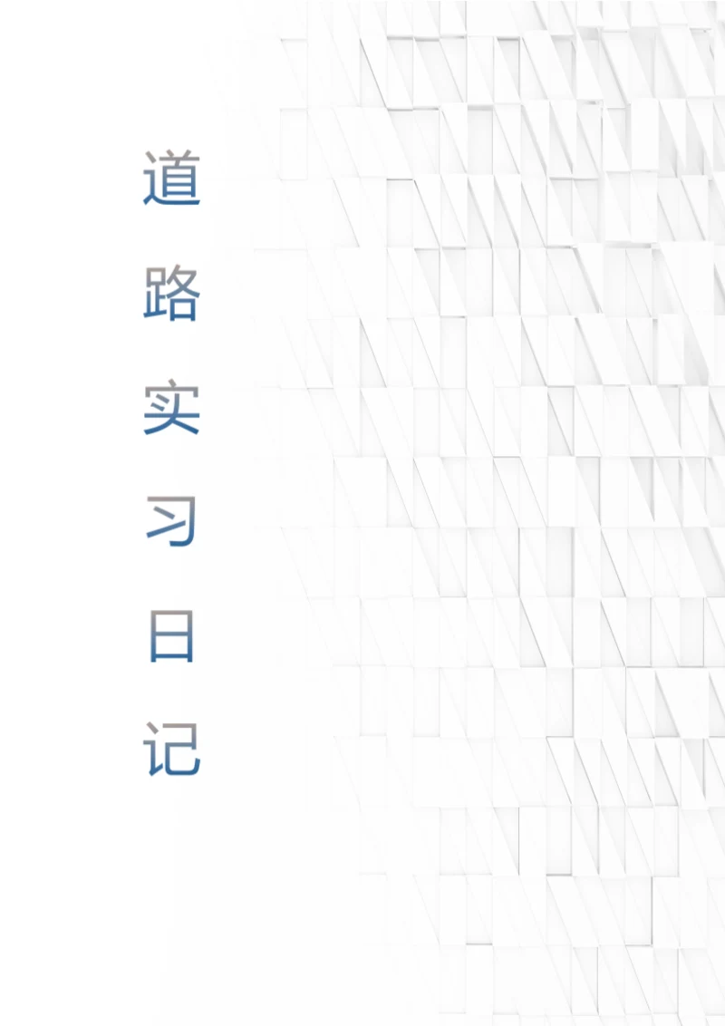 道路实习日记