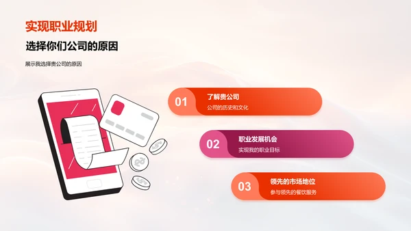 服务员岗位竞聘PPT模板