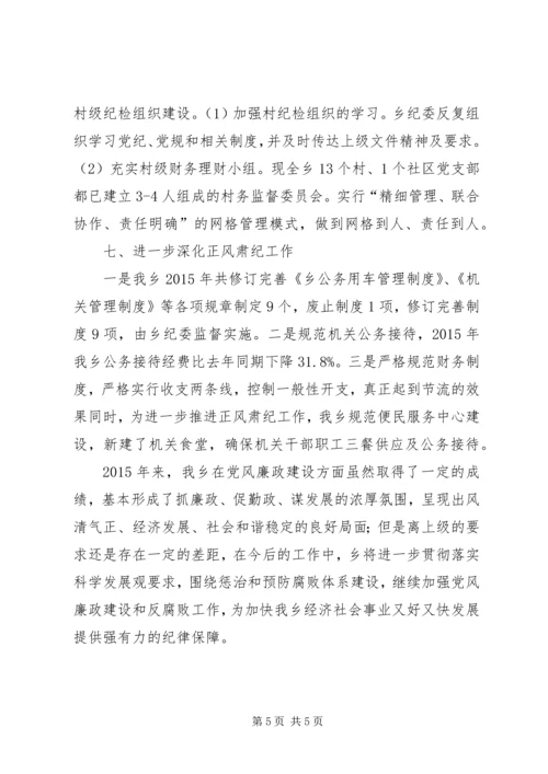 乡镇纪检监察工作自查总结.docx