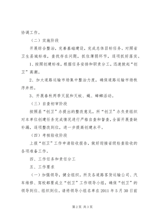 运管所卫生县城创建方案.docx