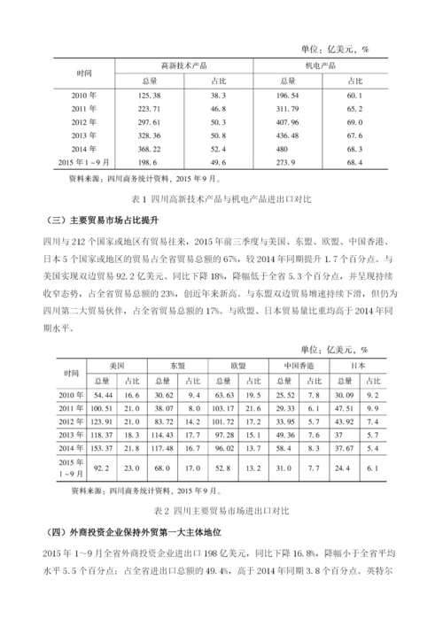 四川省进出口分析与预测.docx