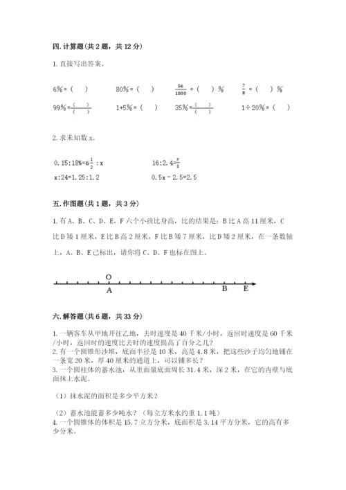 承德市兴隆县六年级下册数学期末测试卷精品.docx