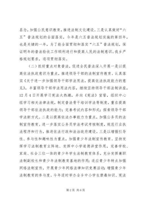 乡镇普法依法治县工作总结.docx