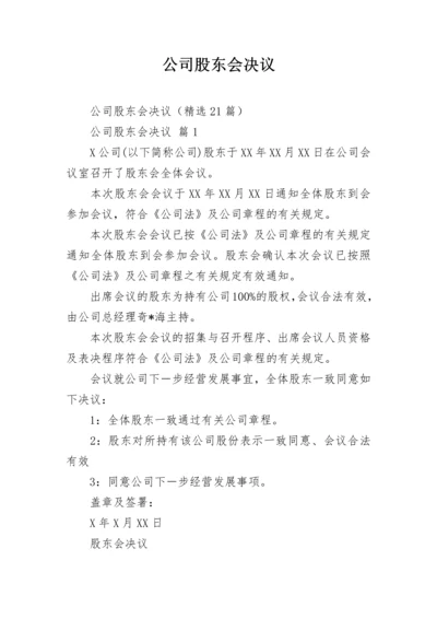 公司股东会决议.docx