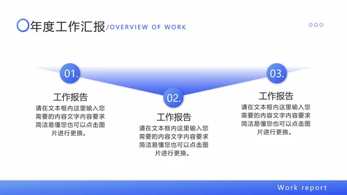 蓝色渐变简约商务工作总结汇报PPT模板