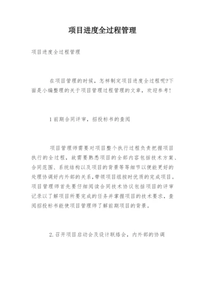 项目进度全过程管理.docx